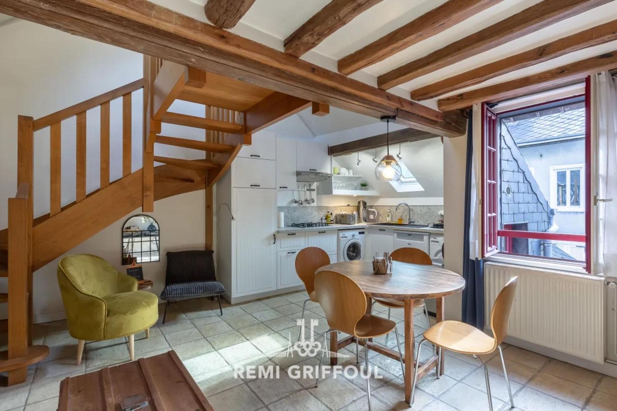L'Escalier D'H - Duplex 3 In The City Center - Normand Charm - Family Stay Honfleur Exteriör bild